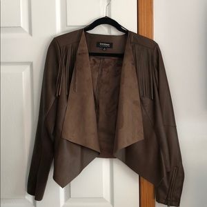Brown fridge leather jacket. Price negotiable!*